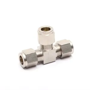 High quality Chrome Plated Chinese factory low price forged tee Brass Compression Fitting