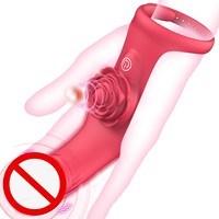 Vibromasseur rechargeable en silicone en forme de rose, stimulateur clitoridien, masturbateur féminin, vibromasseur pour femmes, jouets sexuels roses