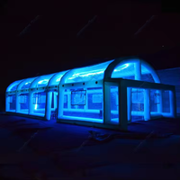 Carpa Inflable Personalizada con Luces LED, Carpa Portátil Grande para Fiestas, Bodas, Exposiciones, Estructura Exterior Inflable Transparente