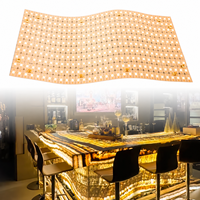 Feuille de rétroéclairage LED découpable UL 2835 320leds/pièces 24V 10W 3000K, feuille de panneau LED flexible ultra-mince de haute qualité à intensité variable