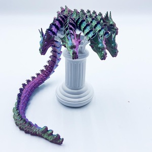 Fournisseurs en gros de figurines tendance imprimées en 3D en plastique, thème films et séries TV, serpent à cinq têtes et dragon chinois à articulations mobiles, échelle 1/12 - Product Image 2