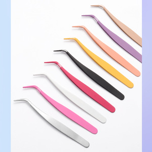 <span class=keywords><strong>Pince</strong></span> à épiler de <span class=keywords><strong>précision</strong></span> en acier inoxydable de haute qualité, anti-magnétique, durable, pour extensions de cils, pointe en fibre, volume - Product Image 6