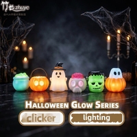 Porte-clés lumineux d'Halloween, jouet anti-stress citrouille lumineuse, porte-clés pop-up, cadeau promotionnel fantaisie