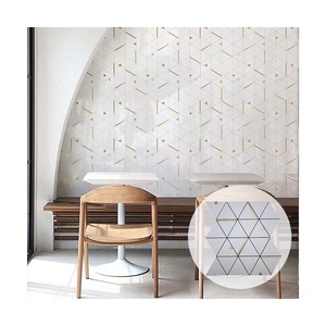 Azulejos de pared de <span class=keywords><strong>PVC</strong></span> y aluminio, diseño especial, palo de plata, para cocina y baño, sala de estar - Product Image 1