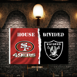 Bandera Personalizada Rectangular de 3x5 pies con Diseño de Casa Dividida, Entrega Rápida, Impresión Digital, Poliéster Impermeable, Asta de Aluminio Plegable - Product Image 2