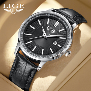 Relojes de Cuero LIGE LG89280 a <span class=keywords><strong>Precio</strong></span> de Mayoreo, Relojes de Vestir Analógicos de Lujo a Prueba de Agua para Hombre, Relojes Luminosos para Hombre + Caja - Product Image 1