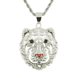 Collar con Colgante de Cabeza de León de Aleación Personalizado, Cadena de Acero Inoxidable Estilo Hiphop, Collar para Hombre, Joyería de Moda al por Mayor - Product Image 6