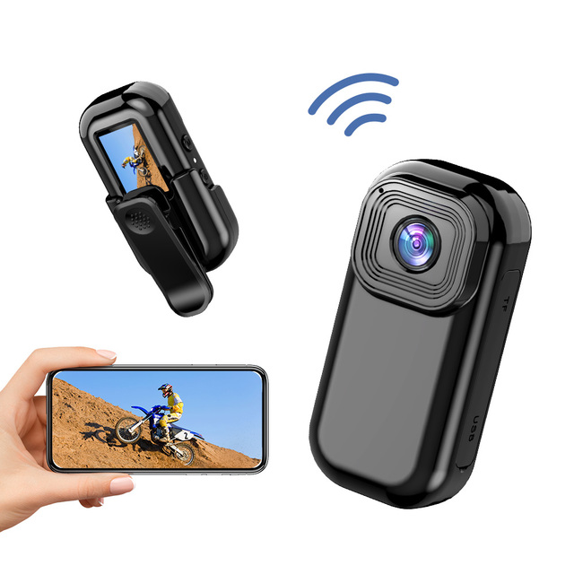 Portable 1 Inch Display Small Wifi Mini Camera Camcorders Video 140 Degree Rotatable Pocket Camera