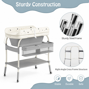 <span class=keywords><strong>Table</strong></span> à <span class=keywords><strong>langer</strong></span> multifonctionnelle et <span class=keywords><strong>baignoire</strong></span> pour bébé, <span class=keywords><strong>table</strong></span> à <span class=keywords><strong>langer</strong></span> directe pour lit bébé, <span class=keywords><strong>table</strong></span> à <span class=keywords><strong>langer</strong></span> pliable, sac de rangement pour produits pour bébés - Product Image 5