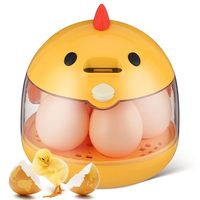 Mini incubateur d'œufs automatique, machine d'éclosion portable avec contrôle intelligent de la température et ovoscope intégré pour étudiants et perroquets