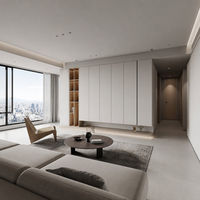 Meuble mural de salon modulaire personnalisable à hauteur réglable, système d'étagères ouvertes de luxe moderne avec éclairage LED pour hôtel