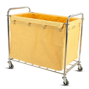 공장 도매 호텔 룸 서비스 자동차 제품 스테인레스 스틸 세탁 린넨 트롤리 - Product Image 2