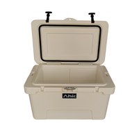 Glacière portable 45QT en LLDPE au design moderne pour le stockage de nourriture et de boissons pour le camping, les pique-niques et les activités de plein air