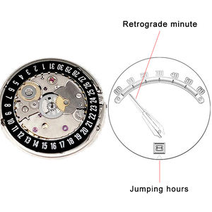Mouvement automatique ETA 2824 Sw200 modifié avec heures sautantes et mécanisme de minutes rétrogrades pour montre mécanique personnalisée - Product Image 2