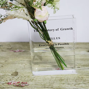 Vaso a Forma di <span class=keywords><strong>Libro</strong></span> Trasparente per <span class=keywords><strong>Fiori</strong></span>, Vaso in Acrilico a Forma di <span class=keywords><strong>Libro</strong></span>, Vaso Floreale Trasparente per Arredamento Casa - Product Image 6