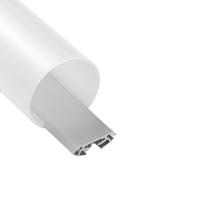 Profilé en T en alliage d'aluminium anodisé de qualité supérieure série 6000 D30mm avec couvercle en plastique pour LED, 6000K, dimmable pour éclairage de plafond