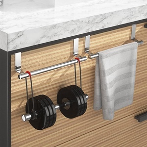 Portasciugamani <span class=keywords><strong>da</strong></span> <span class=keywords><strong>Porta</strong></span> in Acciaio Inox Spazzolato di Alta Qualità per Armadi e Ante - Product Image 4