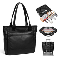 Sac à bandoulière imperméable grande capacité pour femmes et hommes, sacoche pour ordinateur portable 15,6 pouces, sac d'école pour étudiants
