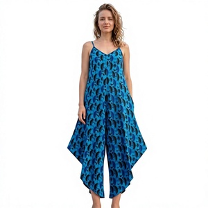 Nouvelle combinaison vintage style Aladdin, tenue décontractée bohème, coton durable, fermeture éclair, coupe régulière, tissu respirant, taille haute, pour la rue - Product Image 1
