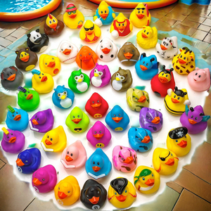 Venta al por mayor de 2 pulgadas Mini PVC Pato de goma Juguetes de baño Diseños surtidos para Baby Kids Shower Unisex Características Flotante BBT022 - Product Image 3