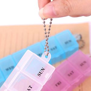 กล่องใส่ยาพกพาแบบพวงกุญแจ 7 วัน กล่องยาพลาสติกขนาดเล็กสำหรับเดินทาง - Product Image 2
