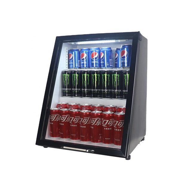 Commercial Portable Beverage Refrigerator Upright Display for Hotels Electric Power Source with Compressor Feature