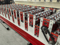 Máquina perfiladora de chapa corrugada trapezoidal de doble capa para techos, con control PLC, corte hidráulico y bomba de motor de engranajes