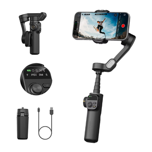 AOCHUAN penstabil Gimbal X2 cerdas, dengan layar LED dan tiang ekstensi bawaan 3 sumbu untuk ponsel pintar dan kamera Video - Product Image 1