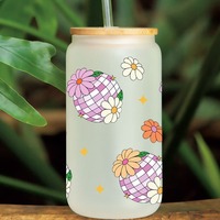 Pegatinas Metálicas para Vasos de 16oz, Diseño 'Crush Moment', 'Shining Days', 'Jesus', UV DTF