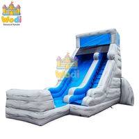 Perosotan Tiup Safari Backyard Kelas Komersial, Perosotan Tiup PVC Heavy Duty, Perosotan Tiup untuk Sewa Pesta Anak