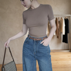 T-shirt en coton surdimensionné pour femmes, léger, respirant, streetwear, vêtements d'été - Product Image 1