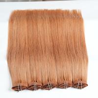 Extensions de cheveux vierges européennes brutes à double trame, invisibles, avec clips, type Genius Weft # 30 mèches de cheveux humains bruns lisses et soyeux