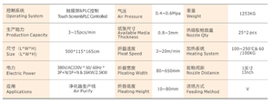 Máquina de Plisado de Aire Tipo V con Pantalla Táctil y Control PLC de Fábrica China - Product Image 2