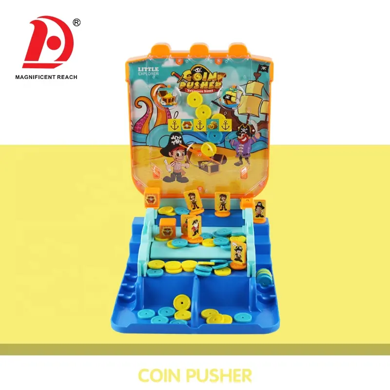 HUADA 2019 Batterie betriebene Kinder Pädagogische Indoor Mini Coin Pusher Arcade Spiel maschine Spielzeug