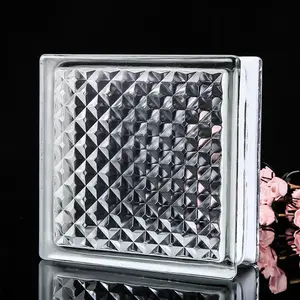 Neue Innovation Dicke 80MM Außen dekorative transparente hohle Glas block Kristallglas Ziegel