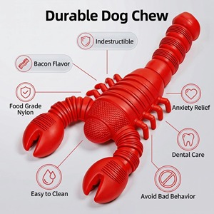 Custom Extra Large Red Lobster Rubber Chew <b>Toy</b> <b>for</b> Dogs Durable Novelty <b>Interactive</b> <b>Pet</b> <b>Toy</b> Indoor Use - Product Image 2
