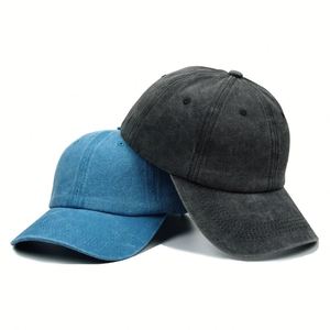 Casquette de baseball vintage en coton délavé personnalisée, 6 panneaux, non structurée, avec logo brodé, tendance unisexe - Product Image 3
