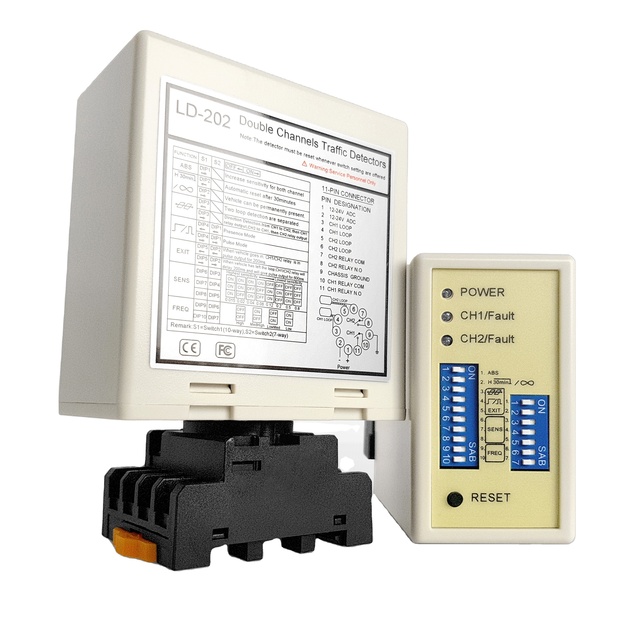 Dual Channel High Sensitivity Loop Sensor Loop Sensor Fast Response Accurate Detect Any Type Car for Parking Boom Barrier Safety