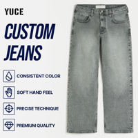 Pantalones Vaqueros Anchos YUCE, Color Gris Lavado, Estilo Y2K, de Alta Calidad, para Hombre, Estilo Retro, Streetwear