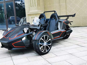 Red Electric Trike Open Top Mini Sports Car 2 Seats Off-road Vehicle 300kg Load Capacity Under 150hp EGO Machinery - Product Image 4