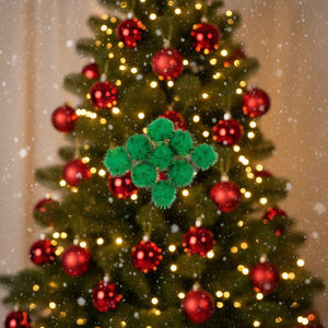 Il Bolita Pompom 1,0 cm Vert Décorations de Noël 100 pièces - Product Image 2