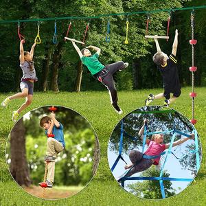 ชุดแท่งนินจาสำหรับเด็กและผู้ใหญ่ชุดบาร์ลิงสแลคไลน์อัพ98ft ไจบาร์สำหรับยิม - Product Image 5