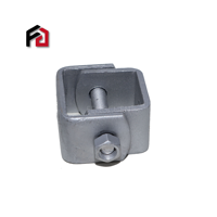 Support de projecteur en acier profilé en C HDG, plaqué zinc, avec pince réglable, charnière, support de fixation