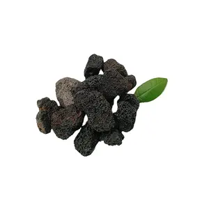 Lava Rock Lave Pebble 3-5cm Black Red Volcanic Rock Lava Stone for Garden Landscaping