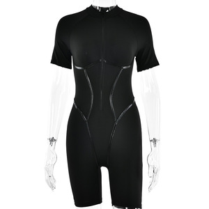 Nuevo Mono Deportivo de Verano para Mujer, de Cuero con Cintas, Moldeador, Sexy, Ajustado, con Efecto Levanta Cadera - Product Image 5