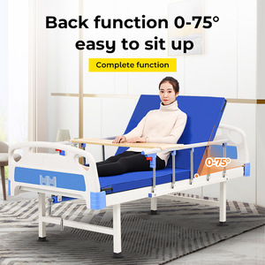 Lit médical à double usage, en acier, simple et double, mécanisme de basculement manuel, lit d'hôpital - Product Image 4