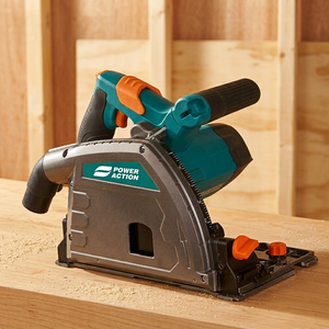 Scie à plongée robuste 1400W 168mm <span class=keywords><strong>avec</strong></span> <span class=keywords><strong>rail</strong></span> de guidage, machine industrielle de découpe du bois pour usine de meubles - Product Image 1