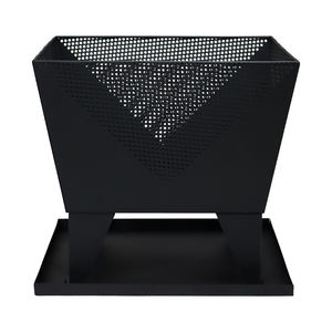 Foyer en métal extérieur carré portable avec <span class=keywords><strong>plaque</strong></span> de cendres au bois dans le jardin et le patio Brazier - Product Image 3