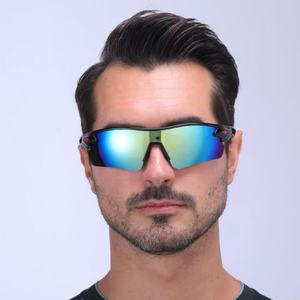 Gafas de Sol Deportivas <span class=keywords><strong>para</strong></span> Ciclismo con Logotipo Personalizado, <span class=keywords><strong>Lentes</strong></span> Amarillas con Protección UV 400, Media Montura, <span class=keywords><strong>para</strong></span> Correr y Pescar - Product Image 3