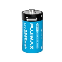Baterai Lithium CR123A Isi Ulang Daya USB Tipe-C 37V Kapasitas Tinggi untuk Kamera Fujifilm Instax